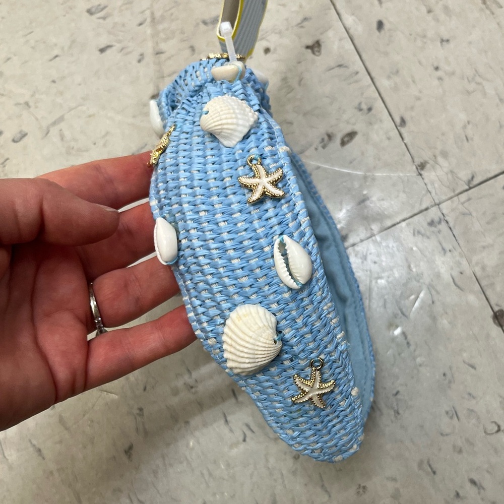 Blue Woven Headband with Seashell Accents - Picture 3 of 13